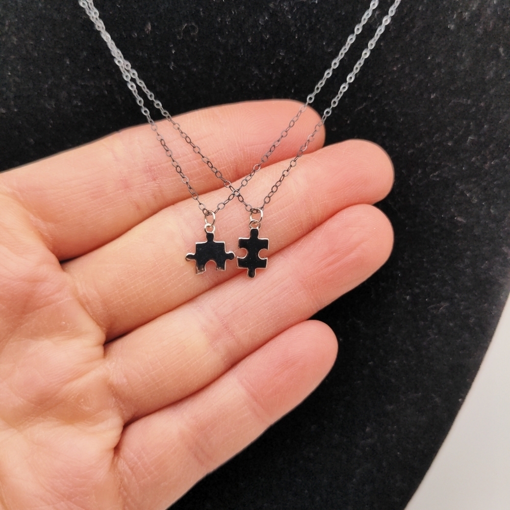 381MIDALANE Micro Puzzle Pendants on Sterling Chains